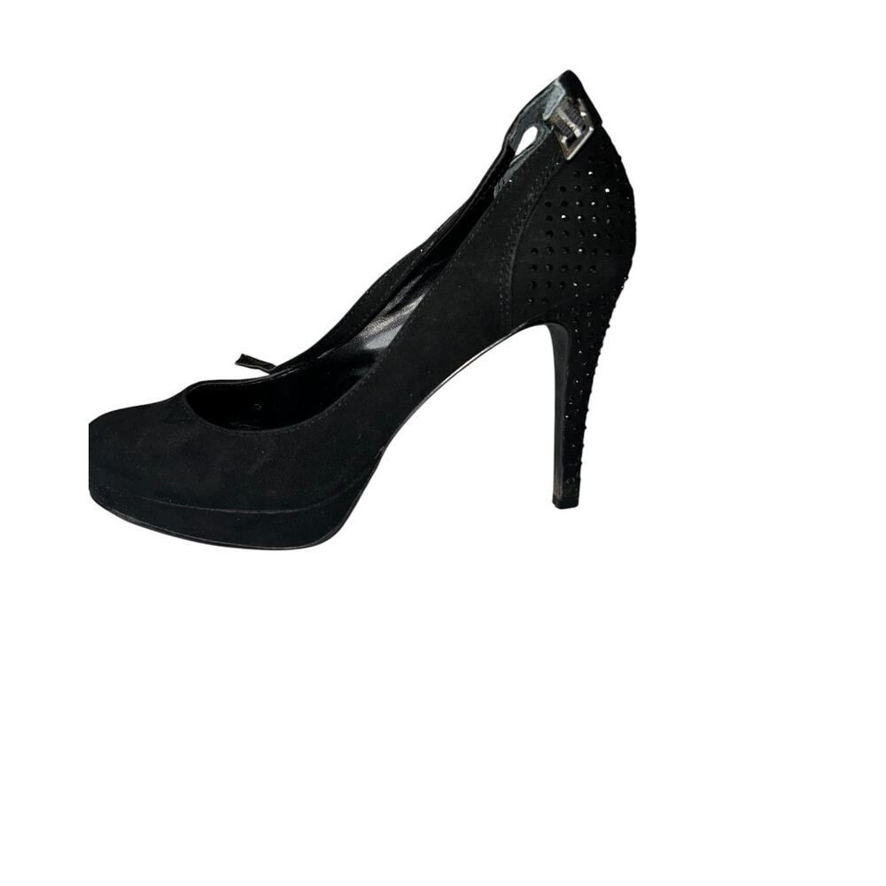 Style & Co Black Rhinestone Platform Pumps Ankle Strap Stiletto Heels Women 8.5M - Picture 3 of 11